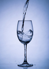 water pouring into glass