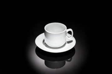 cup of coffee on a dark background