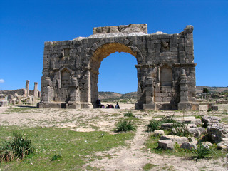 Fototapeta na wymiar Morocco. Roman archeological site of Volubilis
