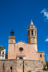 Fototapeta na wymiar Landmarks of Sitges in Barcelona, Catalonia, Spain.