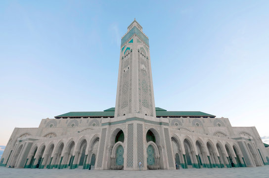 The Hassan II Mosque is a mosque in Casablanca Morocco. Hassan II Mosque is the largest mosque in Morocco