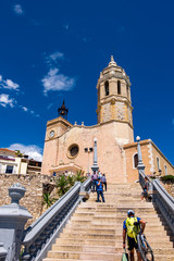 Landmarks of Sitges in Barcelona, Catalonia, Spain.