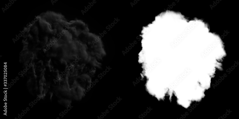 Poster isolated abstract lightning and smoke with turbulent motion, multi-color powder, fog, smoke explosio