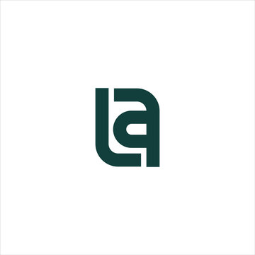 Initial letter la or al logo vector design template
