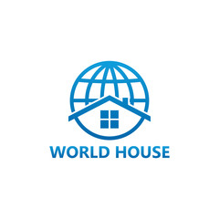 World House Logo Template Design