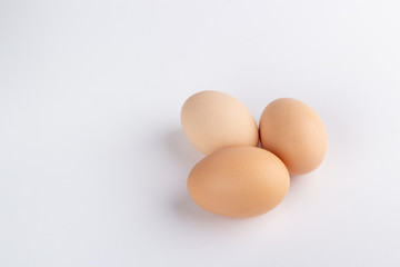 eggs on white background