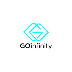 Fototapeta premium GO Initial letter logo vector