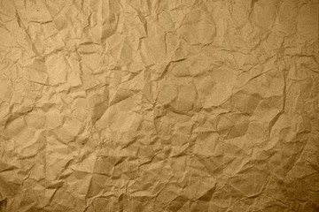 Brown texture of crumpled paper texture