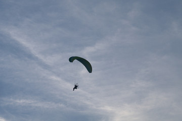 paraglider in the sky, fly, paragliding, flying,flight, air,sport, freedom,extreme, adventure, gliding, nature, glider, high, wind, sports,fun