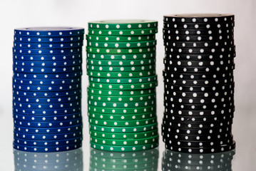 stacks of poker chips
