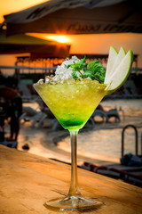 fruit cocktail with lots of crushed ice
