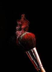 brushes for make-up with bright colors