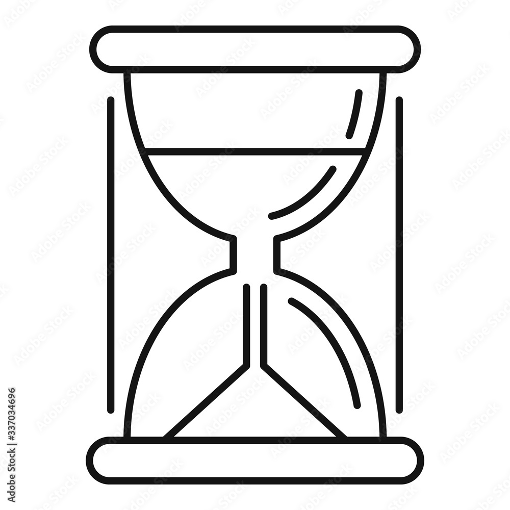 Poster startup hourglass icon. outline startup hourglass vector icon for web design isolated on white backg