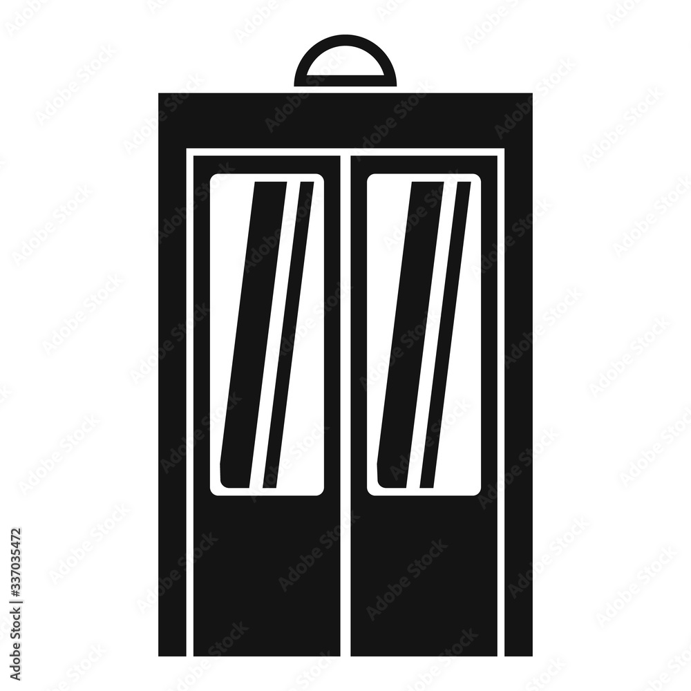 Poster door elevator icon. simple illustration of door elevator vector icon for web design isolated on whit