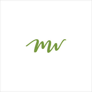 Initial letter mw logo or wm logo vector design template