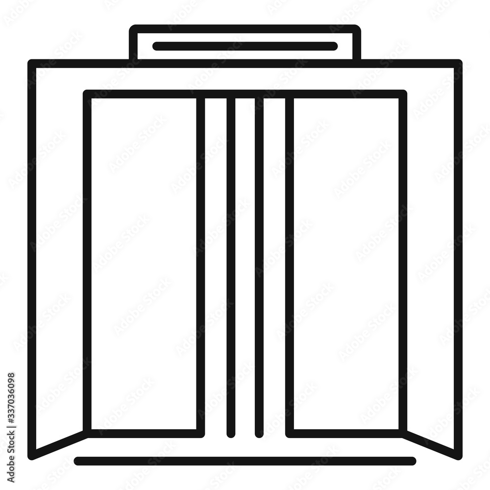 Aufkleber elevator icon. outline elevator vector icon for web design isolated on white background