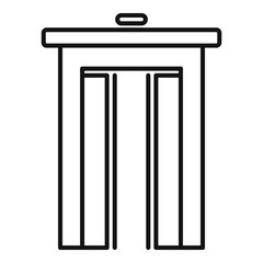 Old elevator icon. Outline old elevator vector icon for web design isolated on white background