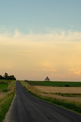 sunset over the open road.