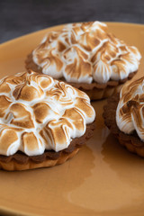 Homemade classic french lemon tart or tarte au citron