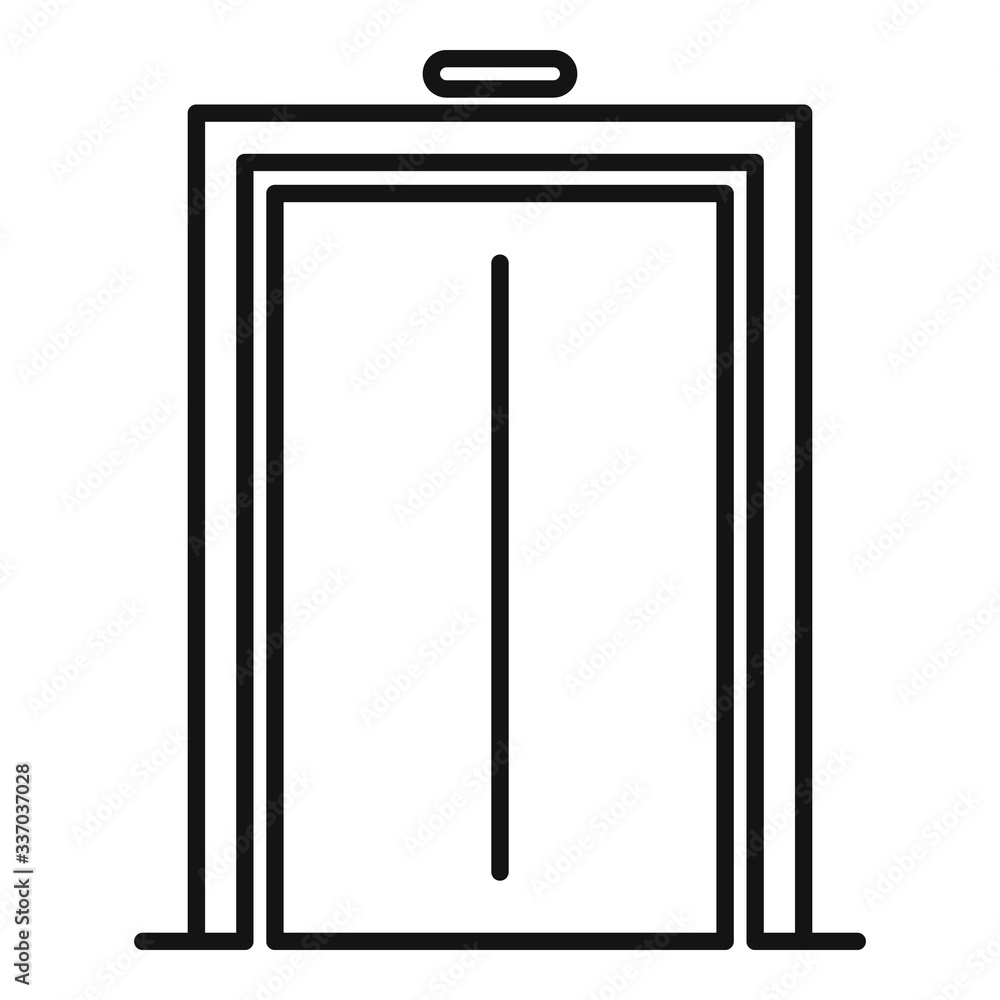 Poster level elevator icon. outline level elevator vector icon for web design isolated on white background