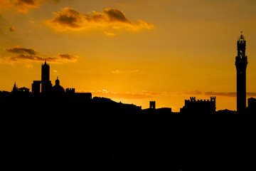 medieval city of Siena in Tuscany