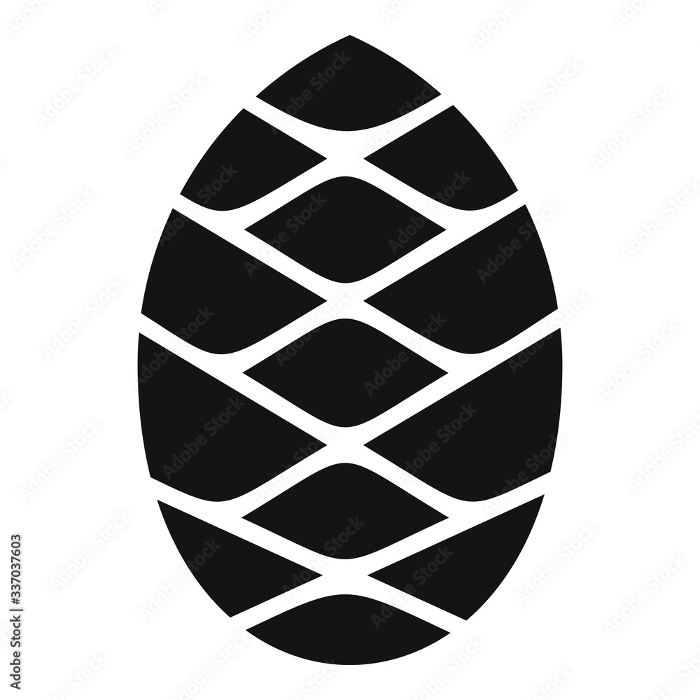 Poster conifer pine cone icon. simple illustration of conifer pine cone vector icon for web design isolated