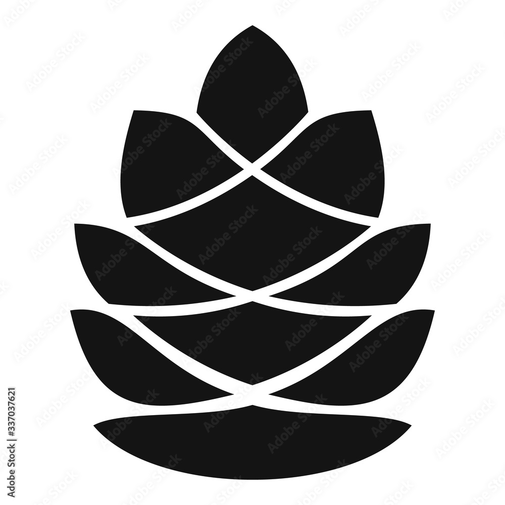 Poster spruce pine cone icon. simple illustration of spruce pine cone vector icon for web design isolated o
