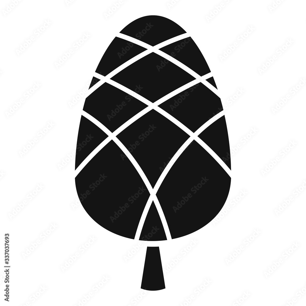 Poster xmas pine cone icon. simple illustration of xmas pine cone vector icon for web design isolated on wh