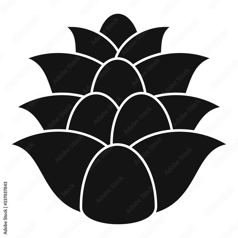 Poster nature pine cone icon. simple illustration of nature pine cone vector icon for web design isolated o