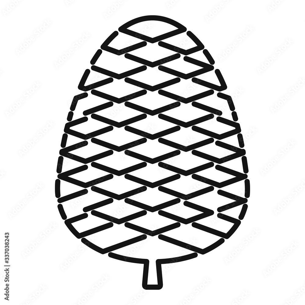 Poster botanical pine cone icon. outline botanical pine cone vector icon for web design isolated on white b