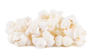 group of popcorn isolated on white background