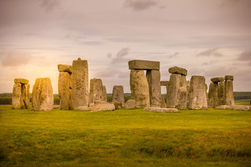 Sunset in the Stonehenge, UK