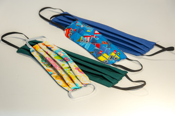 Modern homemade masks using to protect from coronavirus. Covid 19.