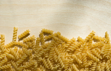 Dry vermicelli pasta background, close up