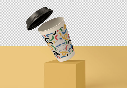 Paper Cup on Base Mockup