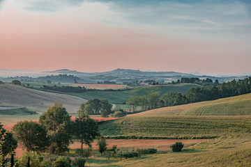 Fototapeta premium dream landscape in Tuscany in the hills of Siena