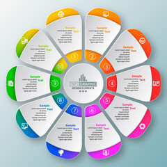 Abstract 3D Paper Infographics. Business template .Vector illustration