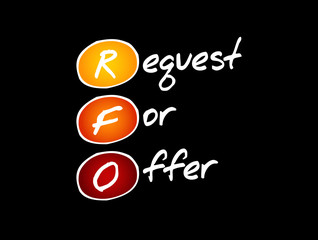 RFO - Request For Offer acronym, business concept background