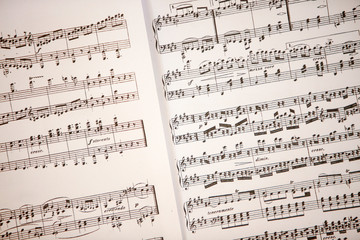 Spartiti musicali durante un concerto