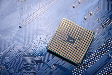 Circuit board. Technology background. Central Computer Processors CPU concept. Motherboard digital...