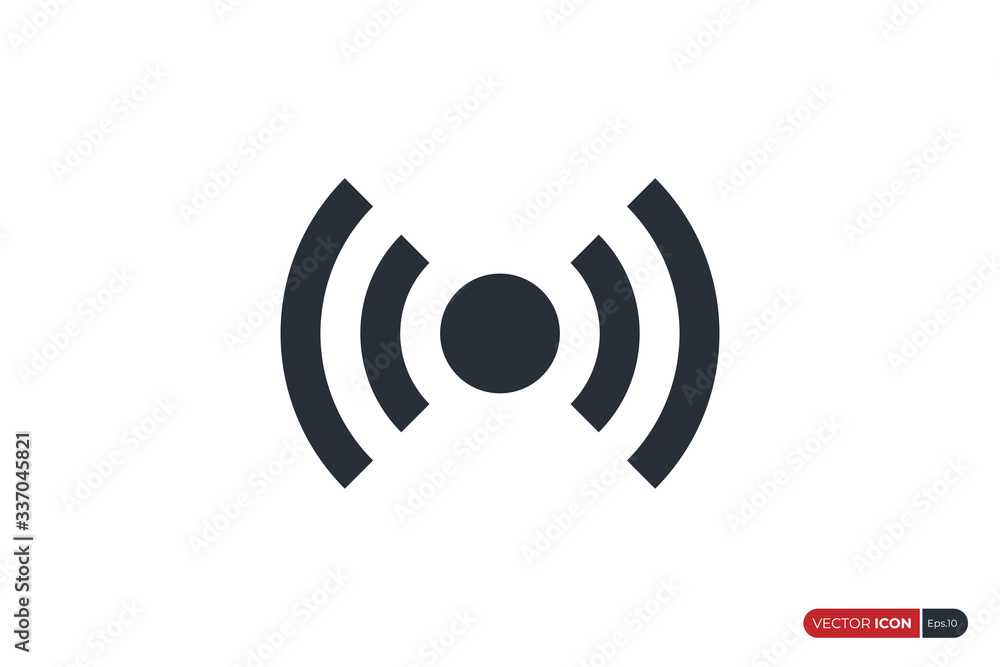 Poster wifi wireless signal icon isolated on white background. flat vector technology icon design template 