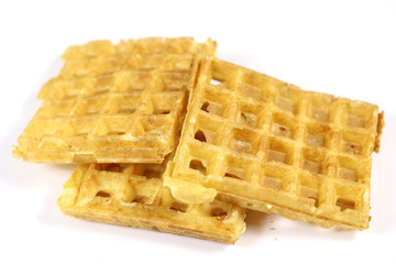 gaufre isolé sur un fond blanc