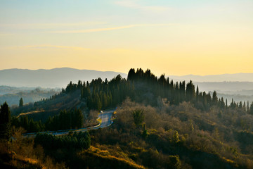 rolling hills of Siena in Tuscany