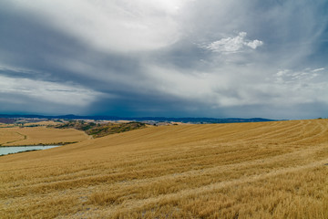 Fototapeta na wymiar colors of the Tuscan countryside in the province of Siena