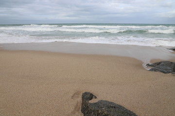 Undisturbed sand on the beach