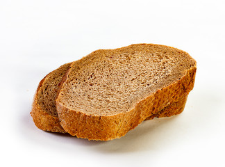 bread slices isolated white background