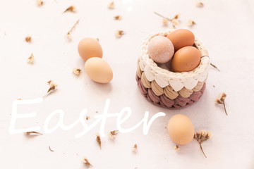 easter egg with easter inscription