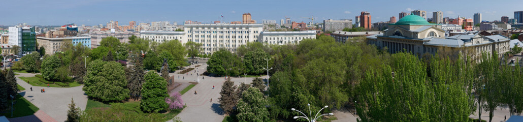 Panoramic view of Sovetov square, Rostov-on-Don.