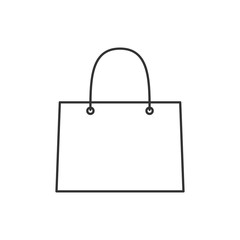 Shopping bag icon outline isolated on white