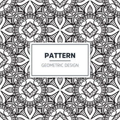 Seamless mandala islamic pattern. Vintage elements